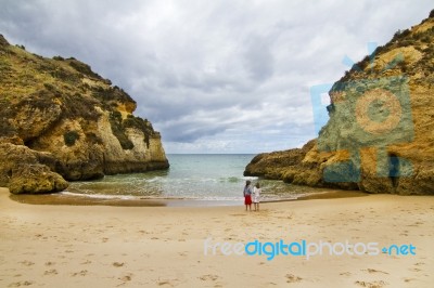 Wonderfull Portuguese Beach Stock Photo