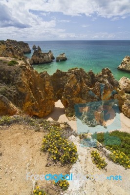 Wonderfull Portuguese Beach Stock Photo