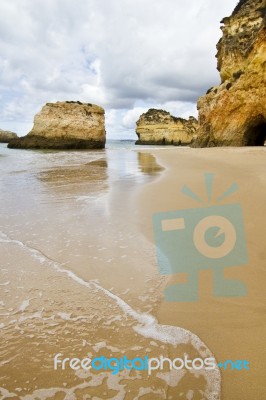 Wonderfull Portuguese Beach Stock Photo