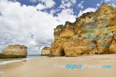 Wonderfull Portuguese Beach Stock Photo