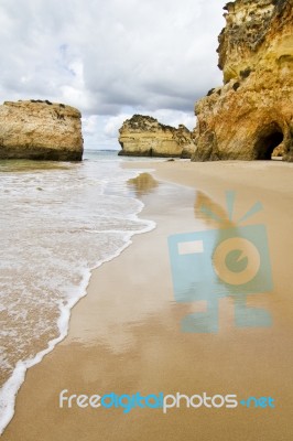 Wonderfull Portuguese Beach Stock Photo