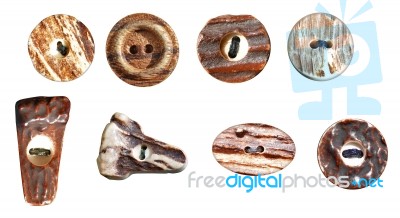 Wood Buttons Stock Photo