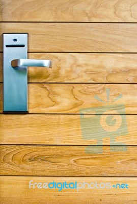 Wood Door Stock Photo