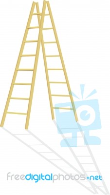 Wood Step-ladder Stock Image