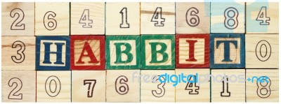 Wooden Alphabet Blocks Isolated On White Stock Photo