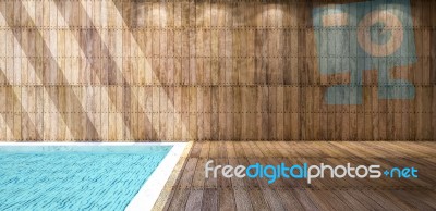 Wooden And Pool Stock Image