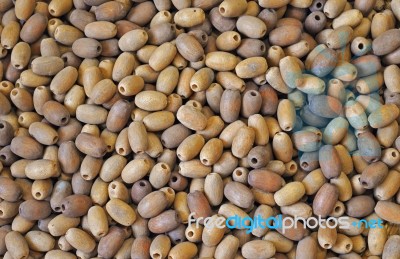 Wooden Beads Stock Photo