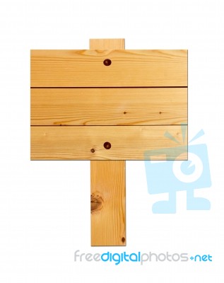 Wooden Board Sign Stock Photo