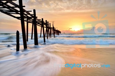 Wooden Bridge Stock Photo