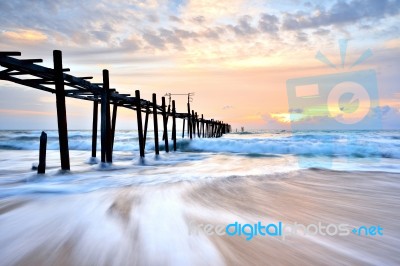 Wooden Bridge Stock Photo