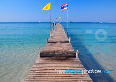 Wooden Bridge Stock Photo