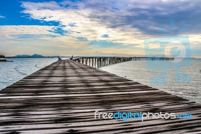 Wooden Bridge Stock Photo