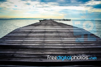 Wooden Bridge Stock Photo