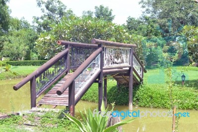 Wooden Bridge Stock Photo