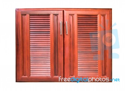 Wooden Cabinet Doors Stock Photo