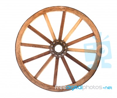 Wooden Cartwheel Stock Photo