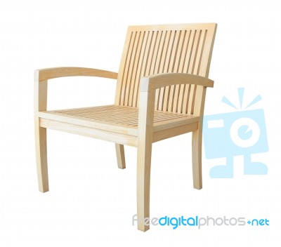 Wooden Chair Isolated On White Background Stock Photo