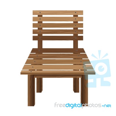 Wooden Chairs On A White Background. Wooden Furniture Stock Image