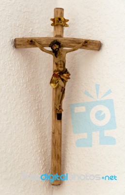 Wooden Crucifix Stock Photo