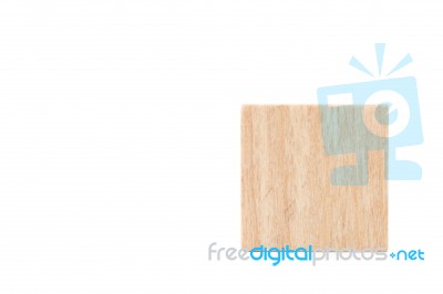 Wooden Cubes On White Background Stock Photo