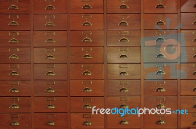 Wooden Drawer Background Stock Photo