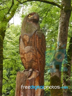 Wooden Eagle Stock Photo