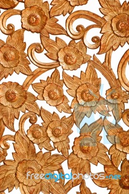 Wooden flower Stock Photo