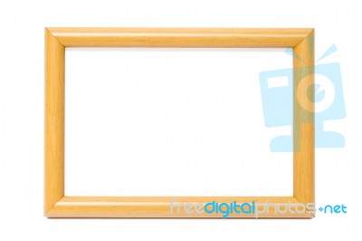 Wooden Frame For Painting Or Picture On White Background Stock Photo