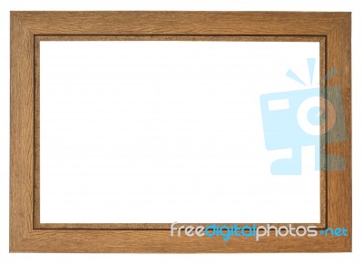 Wooden Frame Isolated Stock Photo