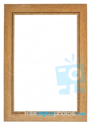 Wooden Frame Isolated Stock Photo