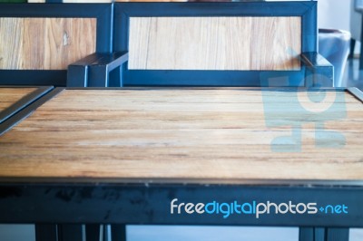 Wooden Furniture In Industrial Style Stock Photo