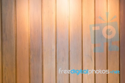 Wooden Interior Background With Light Stock Photo