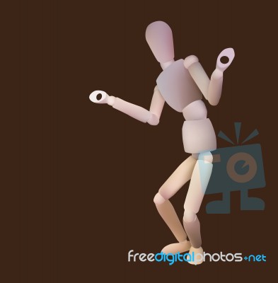 Wooden Man Stock Image