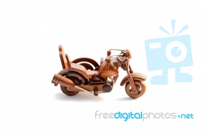 Wooden Motor Tricycle Stock Photo