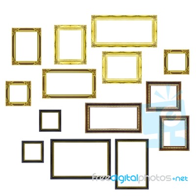 Wooden Photo Frame Stock Photo