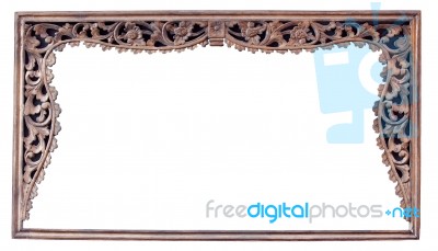 Wooden Picture Frame Stock Photo