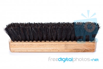 Wooden Shoe Brush Stock Photo