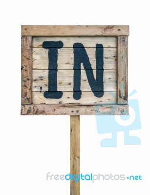 Wooden Sign Stock Photo