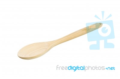 Wooden Spoon Cooking Isolated White Background Stock Photo