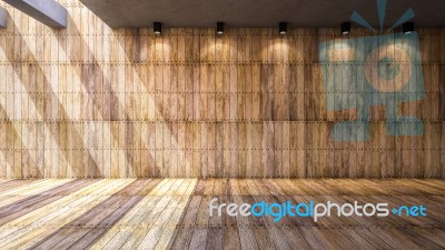 Wooden Wall And Floor Stock Image