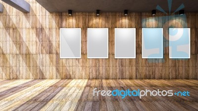 Wooden Wall And Floor Stock Photo