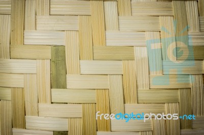 Wooden Weave Patterned Backgound Stock Photo