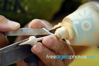 Woodturning Stock Photo