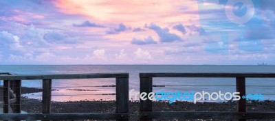 Woody Point Jetty At Sunset Stock Photo