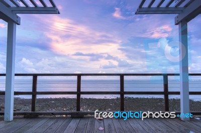 Woody Point Jetty At Sunset Stock Photo