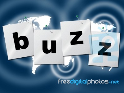 Word Buzz Indicates Public Relations And Publicity Stock Image