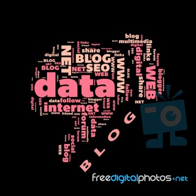 Word Cloud Of The Blog Stock Image