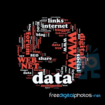 Word Cloud Of The Blog Stock Image