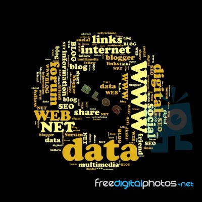 Word Cloud Of The Blog Stock Image