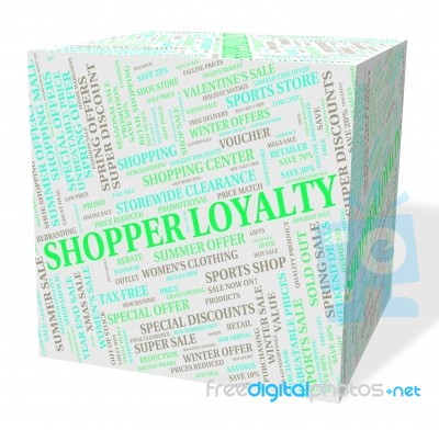 Word Loyalty Representing Commercial Activity And Fealty Stock Image